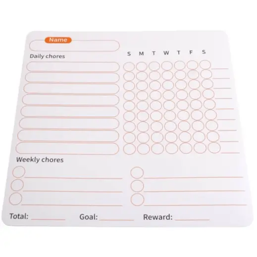 Fridge Magnet Chore Tracker & Reward Set Orange